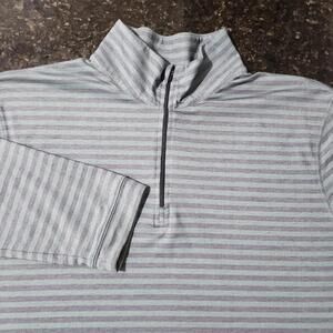 Onward Reserve Quarter 1/4 Zip Performance Stretch Striped Golf Mens Large